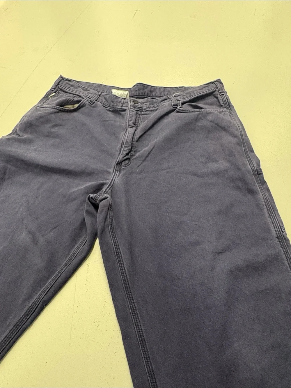 Carhartt FRB160 Flame Resistant Work Pants 42x34 Navy Blue